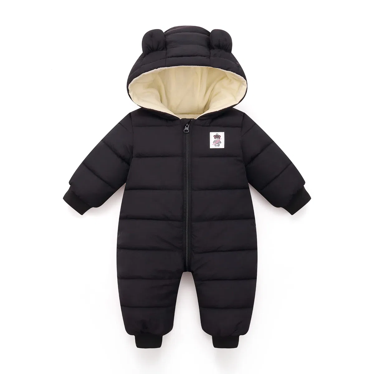 JiAmy Combinaison de neige d'hiver pour bébé fille et garçon, barboteuse chaude à capuche, vêtements pour nourrissons, combinaison nouveau-né pour bébé de 0 à 18 mois