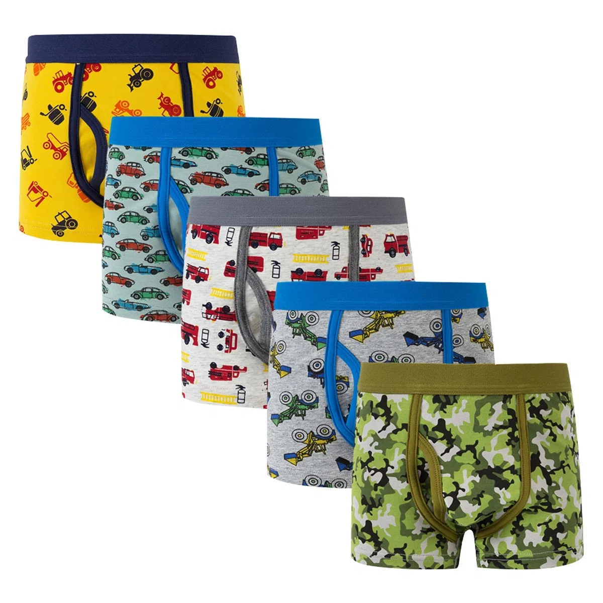 Boxer Pantalons Dinosaure Dessin Animé Enfants Garçons Culottes Plates Slip Sans Couture Ensemble 5 Pièces