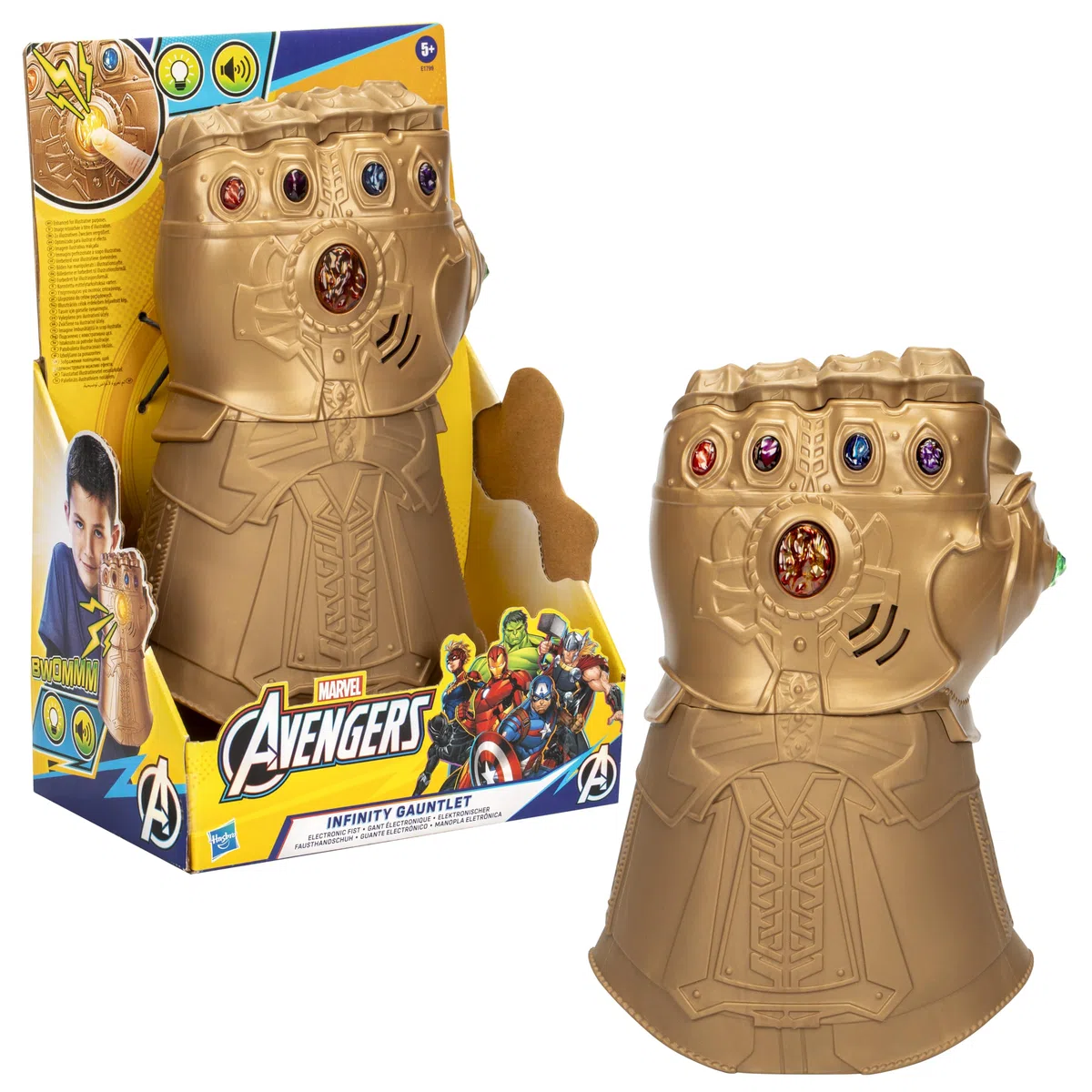 Marvel Avengers Electronic Fist Roleplay Toy with Lights and Sounds Multicolor