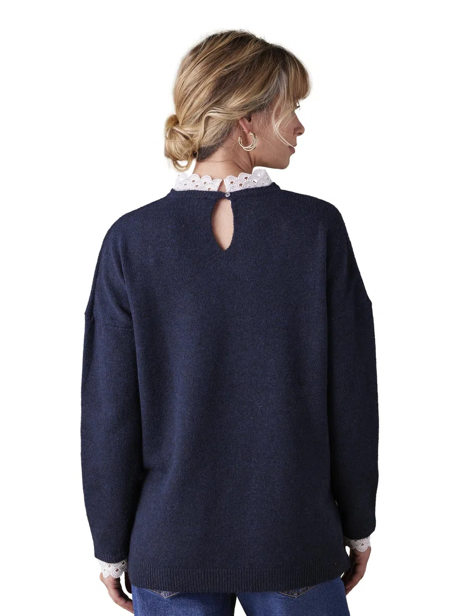 ENVIE DE FRAISE Pull Long détails Dentelle Amovibles Grossesse