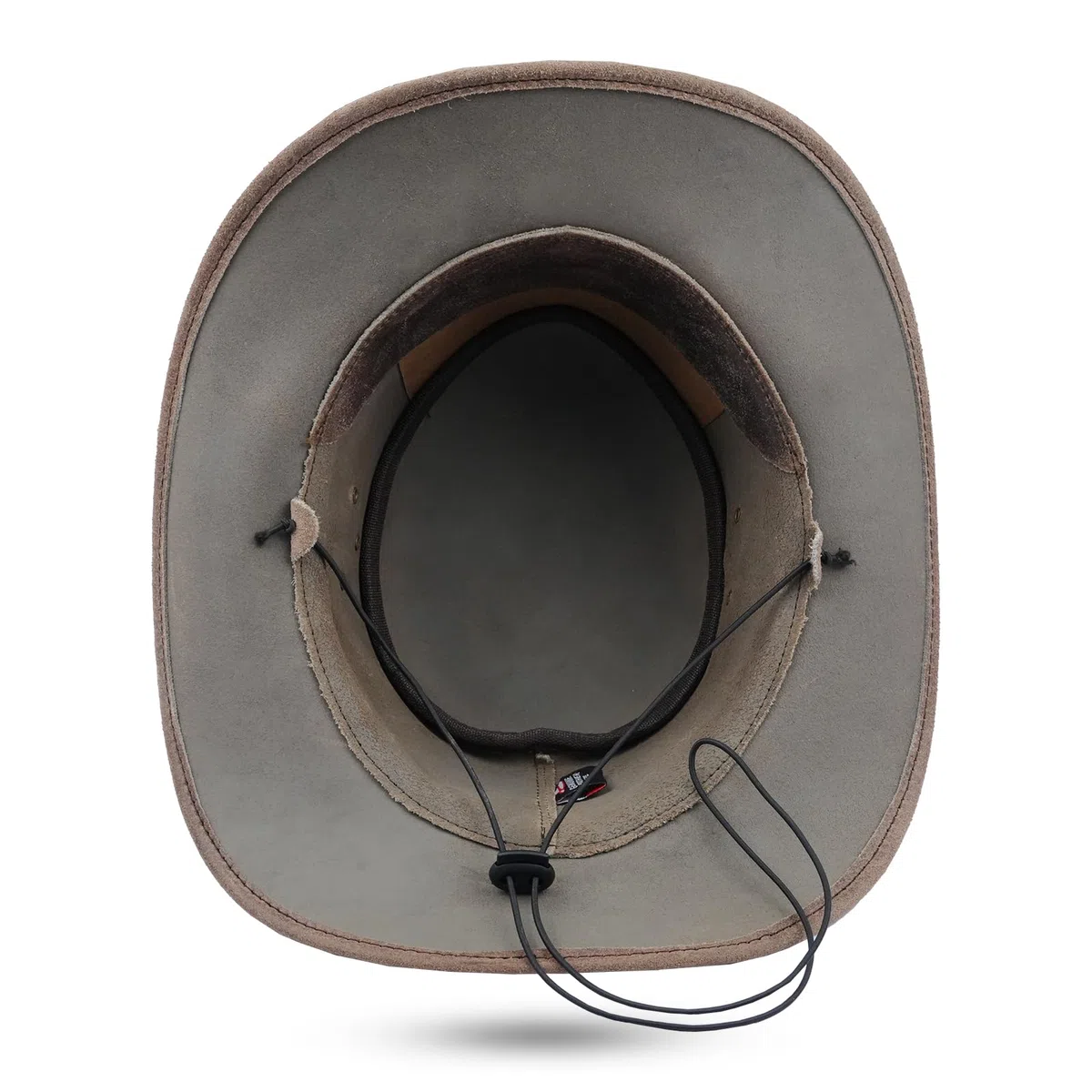 Leatherick Chapeau Cowboy pour Hommes - Chapeaux Outback en Cuir de Cheval Fou de Style Western Aussie avec Sangle de Menton