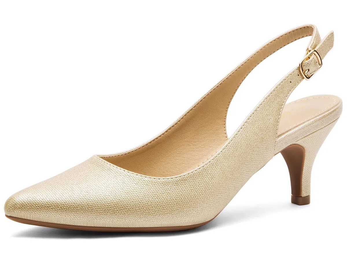 Greatonu Escarpins à Talons pour Femme Bout Pointu Bride arrière