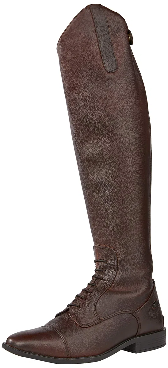Rhinegold Elite Luxus Bottes d'équitation en Cuir à Lacets Marron