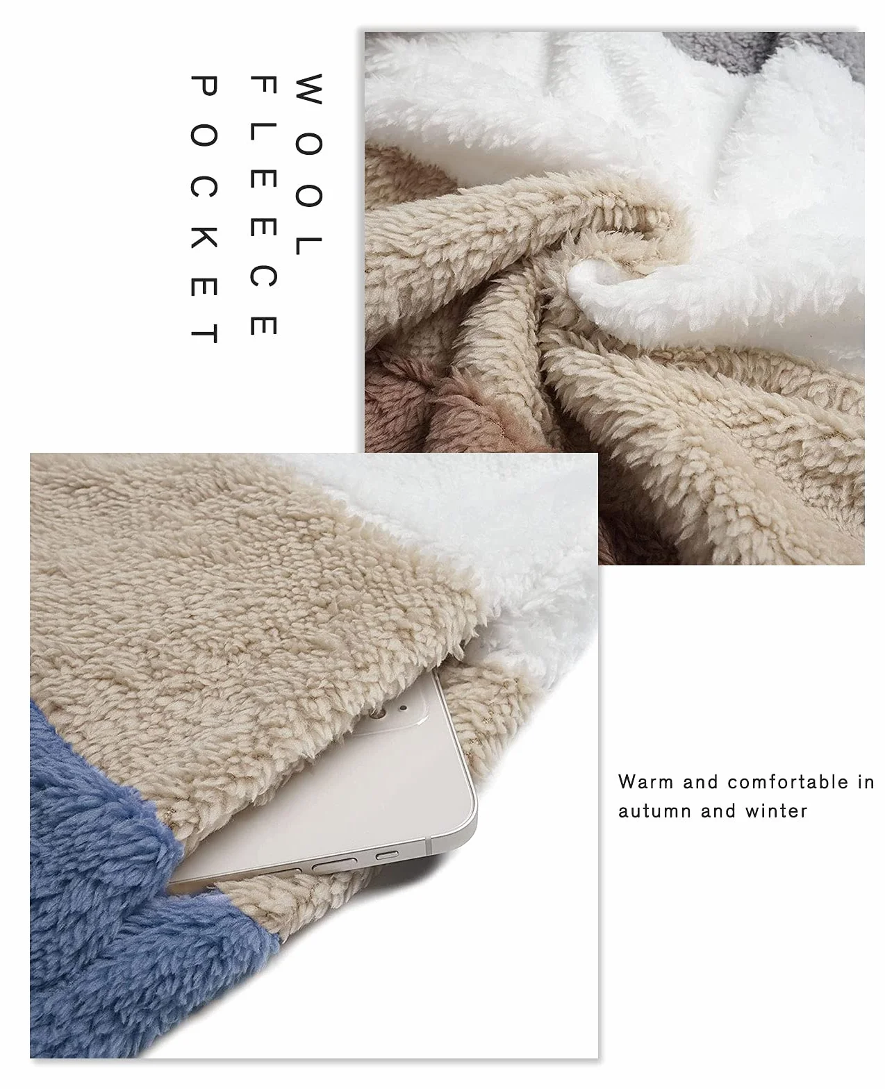 ABINGOO Manteaux Polaire Zippée pour Femme Mode en Peluche à Capuche Épaissir Blouson Chaud Hiver Décontractée Doux Ample Veste