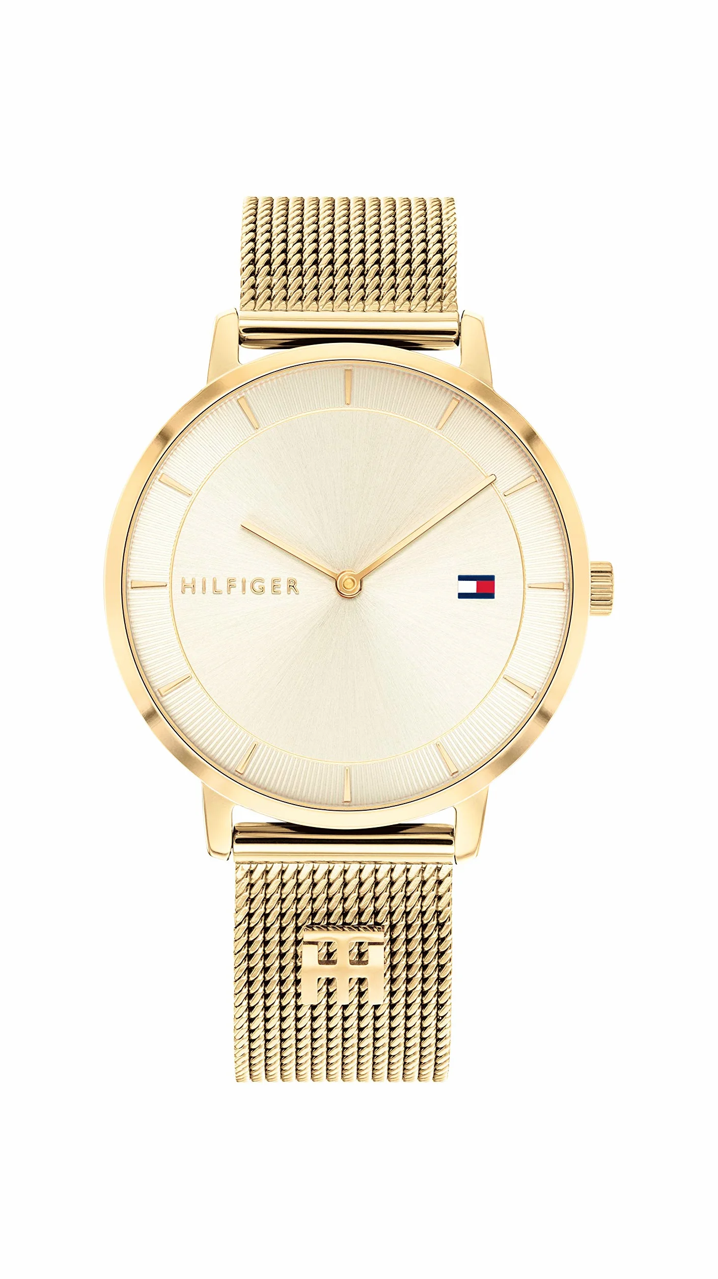 Tommy Hilfiger Montre Analogique à Quartz pour Femme avec Bracelet Milanais en Acier Inoxydable - Disponible en Argent, Or, Or Rose ou Bleu Marine