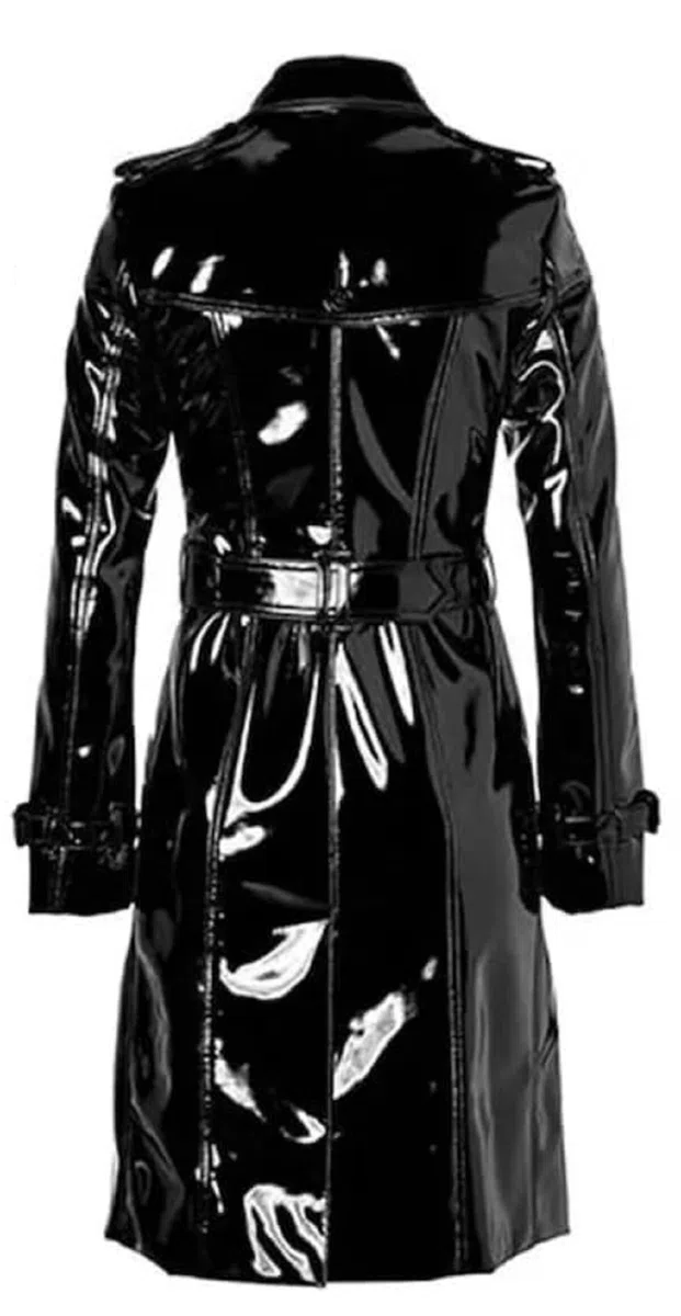 Shinny Trench imperméable en PVC pour femme Toutes les tailles