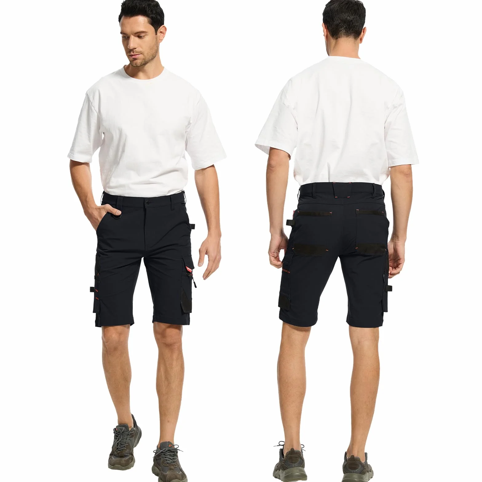 WORK IDEA Short de Travail Stretch pour Homme - Coupe ajustée - Élégance résistante pour Les Plus Hautes