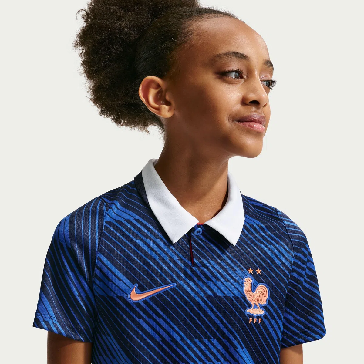 Nike FFF 2026 Stadium Domicile Maillot de Foot Replica Nike Dri-fit pour Ado Réplique du Maillot de Football Mixte Enfant (Lot de 1)