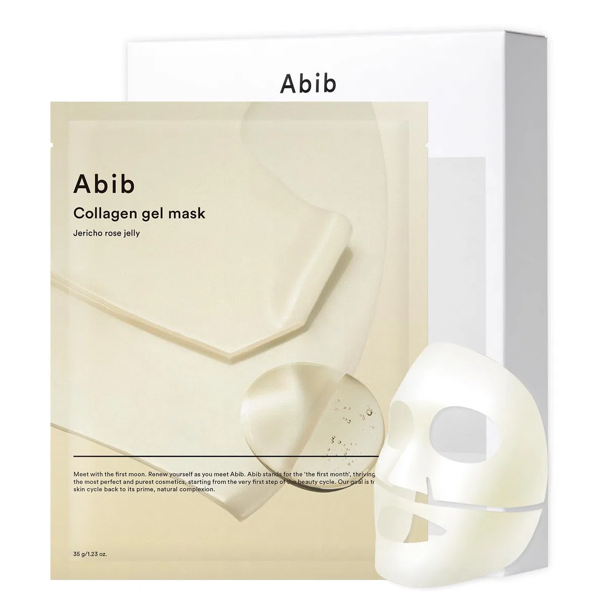 Abib Masque Gel au Collagène à la Jeridho Rose – 10 Feuilles | Masque Visage Hydrogel Rafraîchissant et Nourrissant à l’Acide Hyaluronique