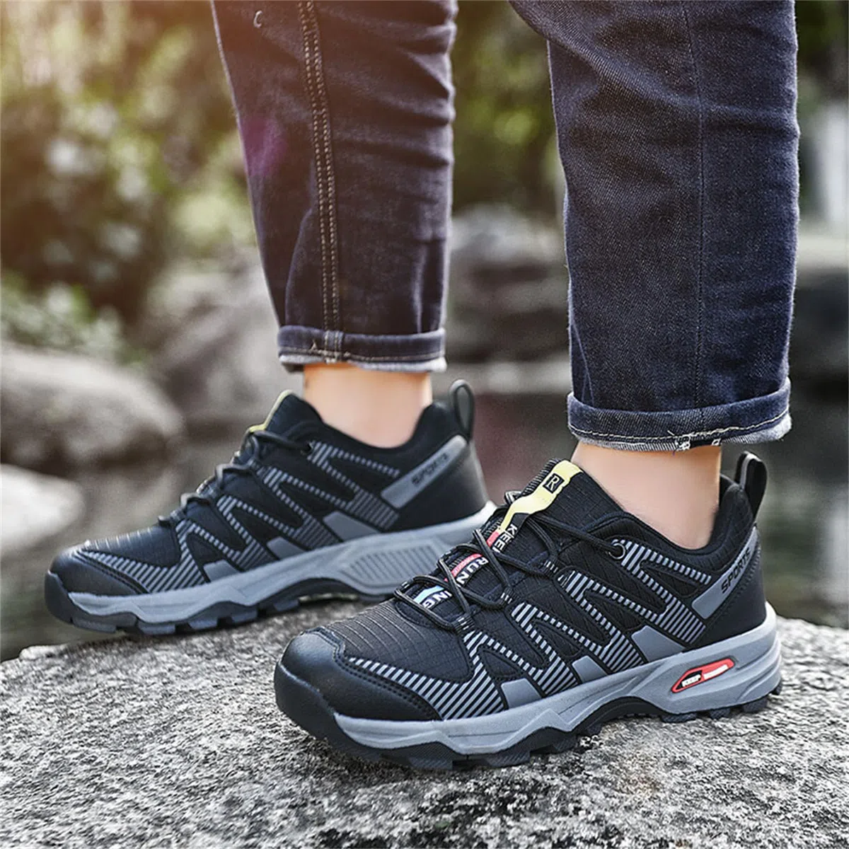 MEIION OrthoTrailPro Chaussures de Marche à Confort orthopédique Chaussures de randonnée imperméables et Respirantes, légères et Confortables pour activités en extérieur