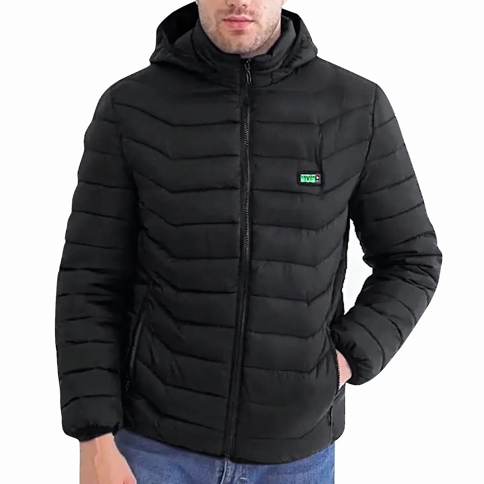 Veste Chauffante Homme Femme Manteau Chauffant à Capuche Manches Longues Hiver Chaud Chargement USB Chauffe-Body éLectrique Vestes Chauffantes avec Plusieurs Modes de Chauffage et Zones Ski Plein Air