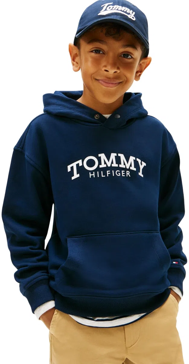 Tommy Hilfiger Monotype Print Hoodie Kb0kb10028 Sweat à Capuche Garçon (Lot de 1)