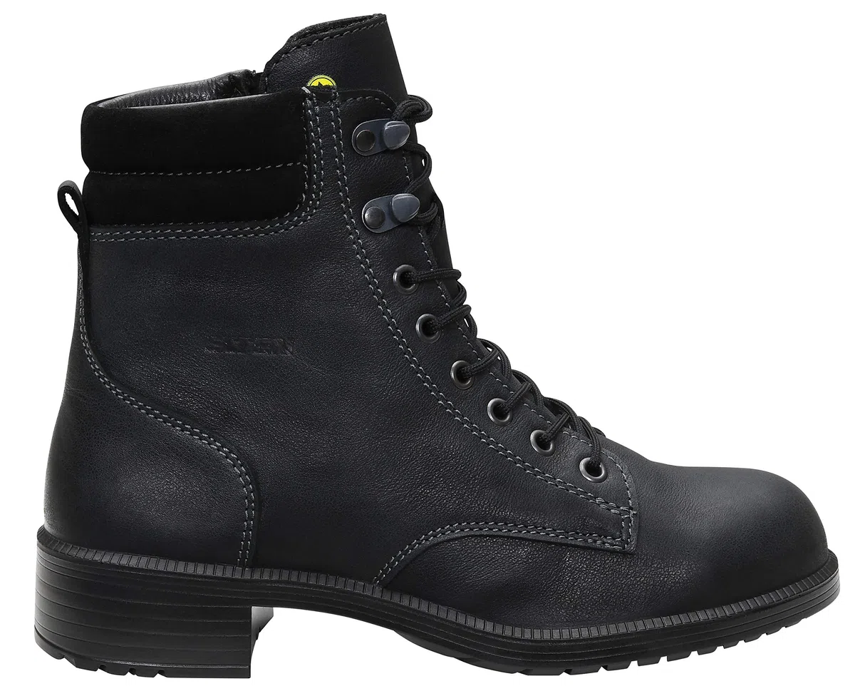 ELTEN Sicherheitsschuhe Nikola Black Mid ESD S2, Damen, Business, Elegant, Schwarz, Stahlkappe