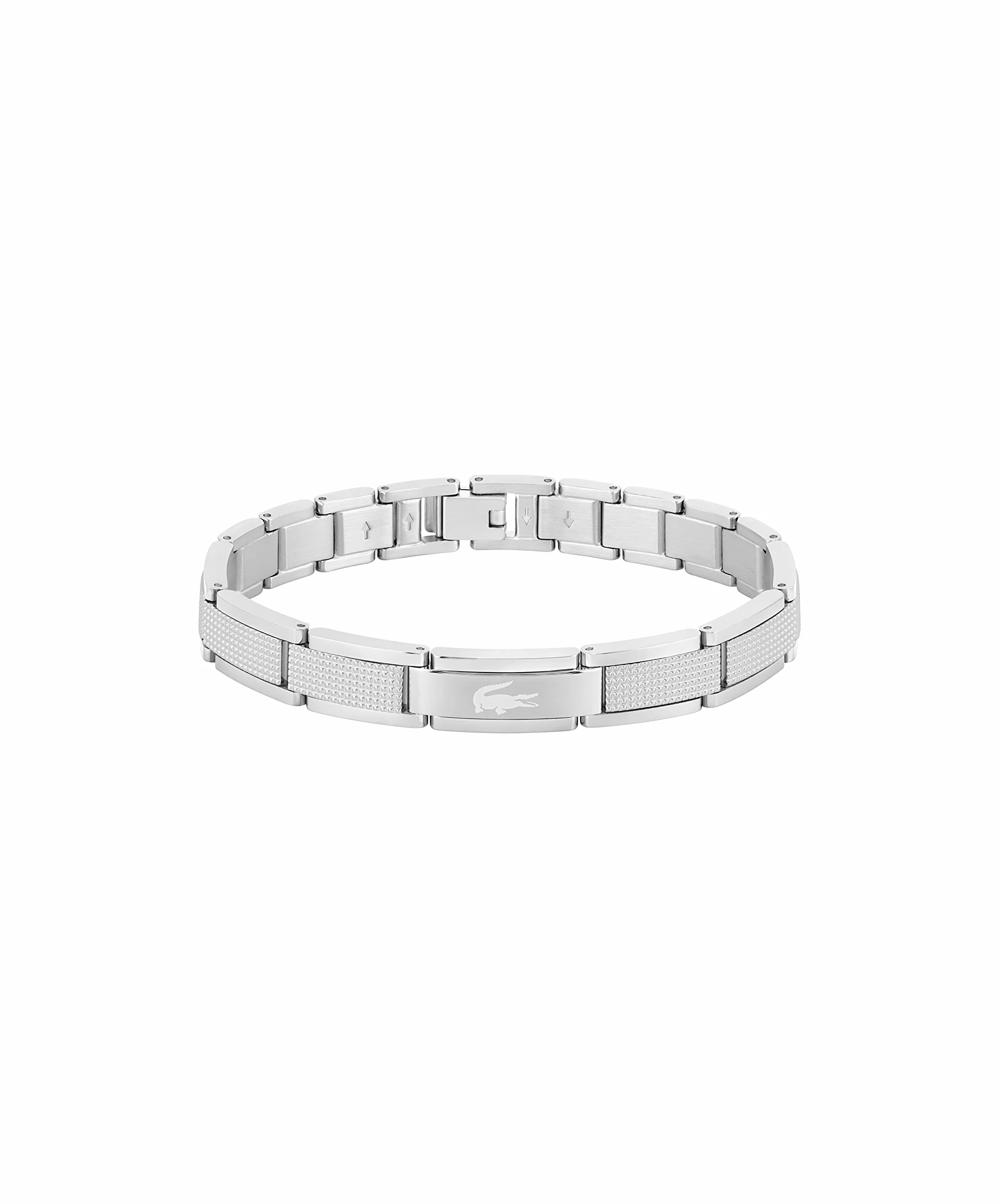 Lacoste Bracelet à maillons pour Homme Collection STENCIL en Acier inoxidable