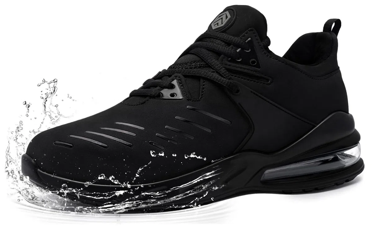 LARNMERN PLUS Chaussures de Sécurité Imperméable Antidérapant SRC Basket de Sécurité Homme Femme Légère Mi-Mollet Chaussures de Travail Confortable Facile à Laver Amortissement 36~47EU