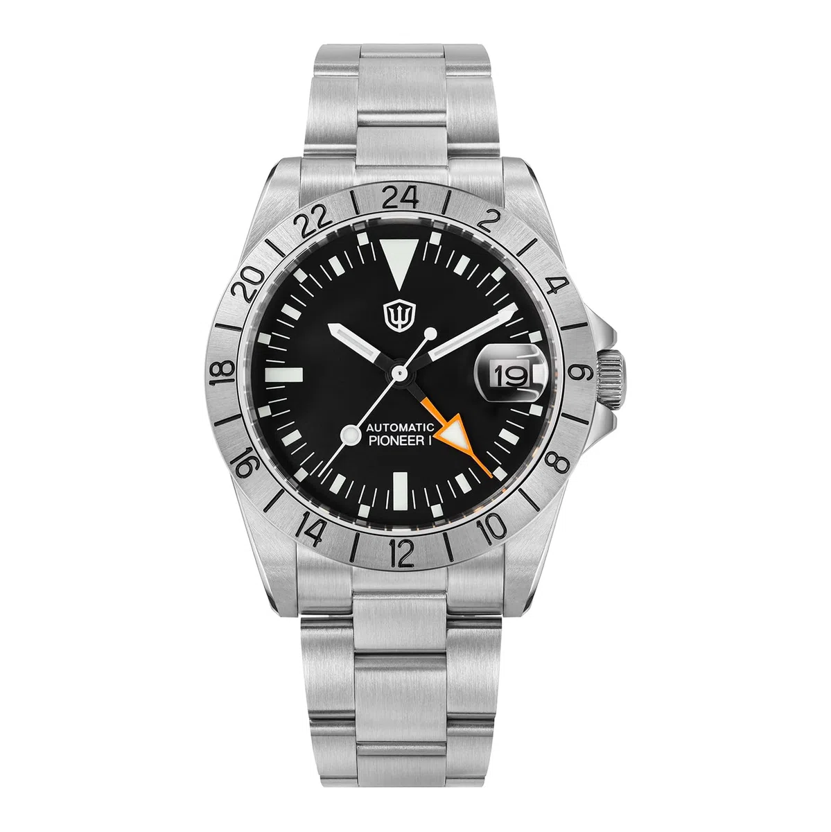 watchdives GMT - WD16570 V2 - Montre de plongée automatique à double fuseau horaire NH34 - 37 mm - Cristal saphir
