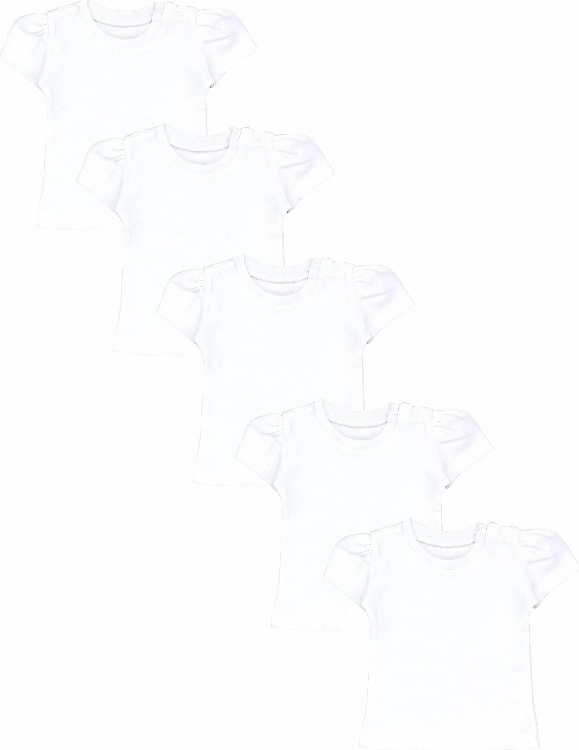 TupTam T-Shirt pour Bébé Fille Manches Courtes à Motifs Colorés Lot de 5