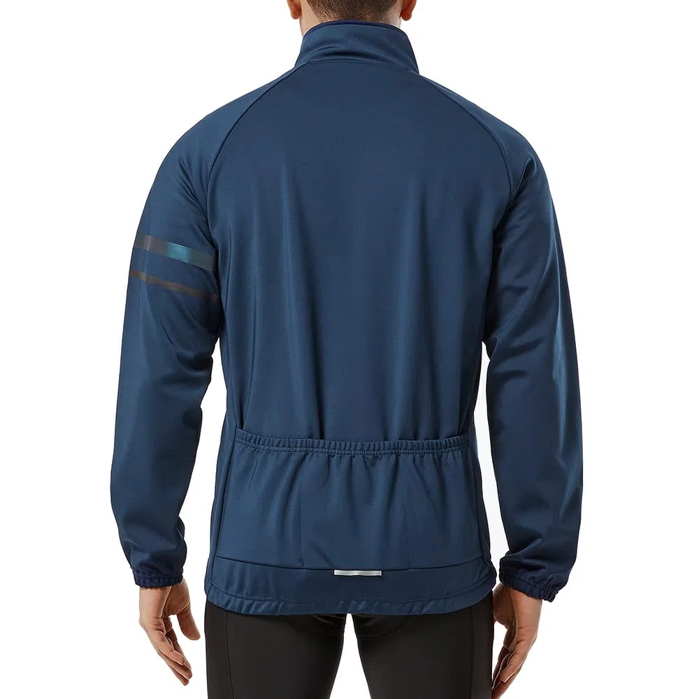 WOSAWE Veste de Cyclisme pour Homme Coupe-Vent Thermique Polaire Veste de Sport Hiver Réfléchissant Vélo VTT Manteau