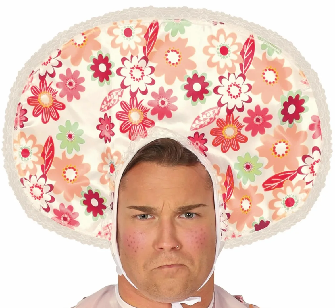 FIESTAS GUIRCA | Costume de Bebé Adulte - Bavoir, T-shirt, Coiffe et Couche - Enterrement de Vie de Garçon, Fêtes Déguisées et Célébrations - Idéal pour Homme Adulte - Blanc et Multicolore