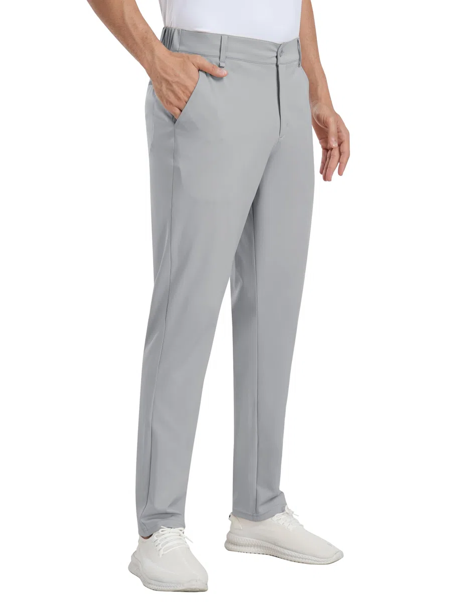 MoFiz Pantalon de Golf Homme Extensible Pantalon de Travail Décontracté Coupe Ajustée Stretch Sport Pants 30"/32" avec 5 Poches
