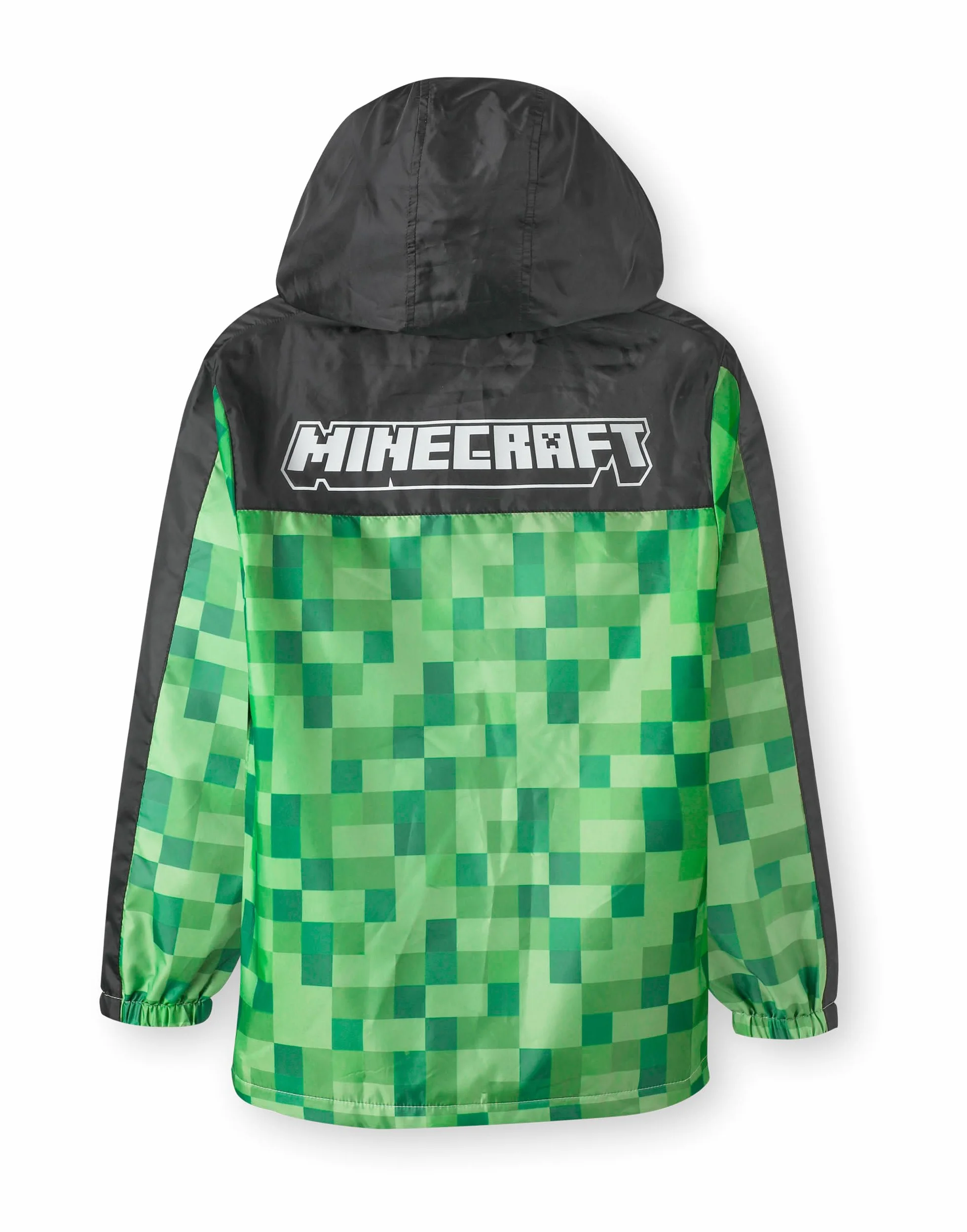Minecraft garçons Creeper doublé polaire Raincoat Veste à capuche