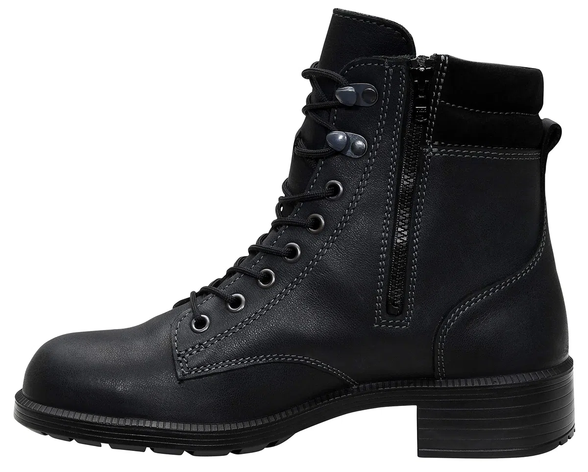 ELTEN Sicherheitsschuhe Nikola Black Mid ESD S2, Damen, Business, Elegant, Schwarz, Stahlkappe