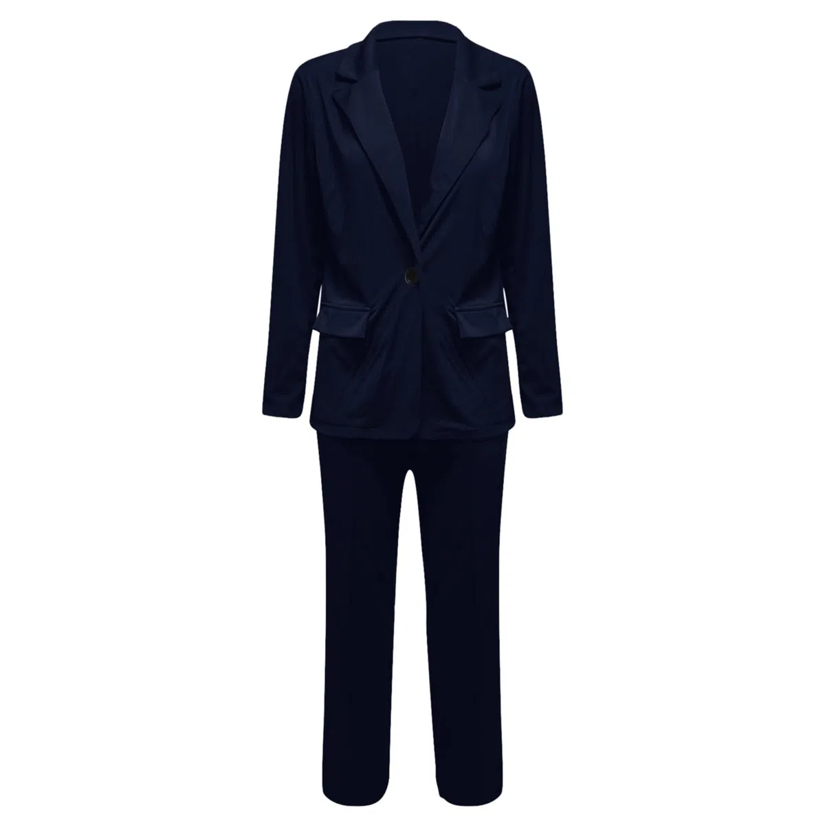 Tailleurs Femme Ensemble Pantalon 2 PièCes Col Revers Chic Et Elegant Couleur Unie Blazer Veste Formel Bureau Travail Pantalon Costumes Slim Fit Manteau Ensemble Veste Manteau