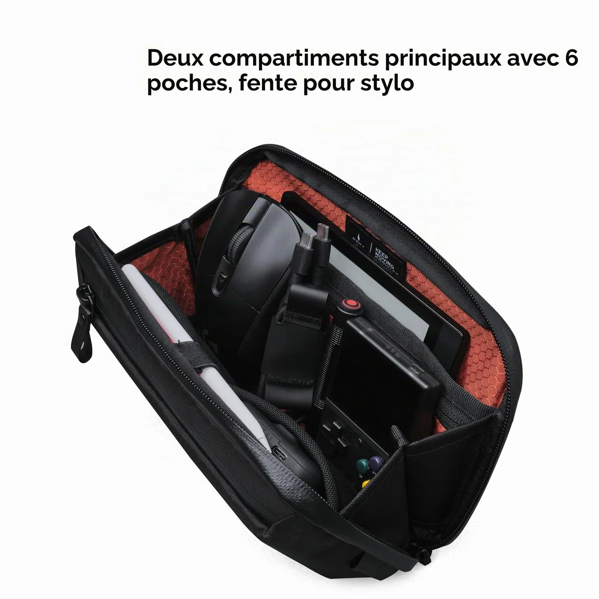 ALPAKA Elements Tech Case Mini, Sac Sling avec Sangle Réglable, EDC Petit Tech Pouch, Sac de Rangement pour Accessoires Électroniques, Tissu Résistante à l'eau, 2 Compartiment, X-Pac VX42