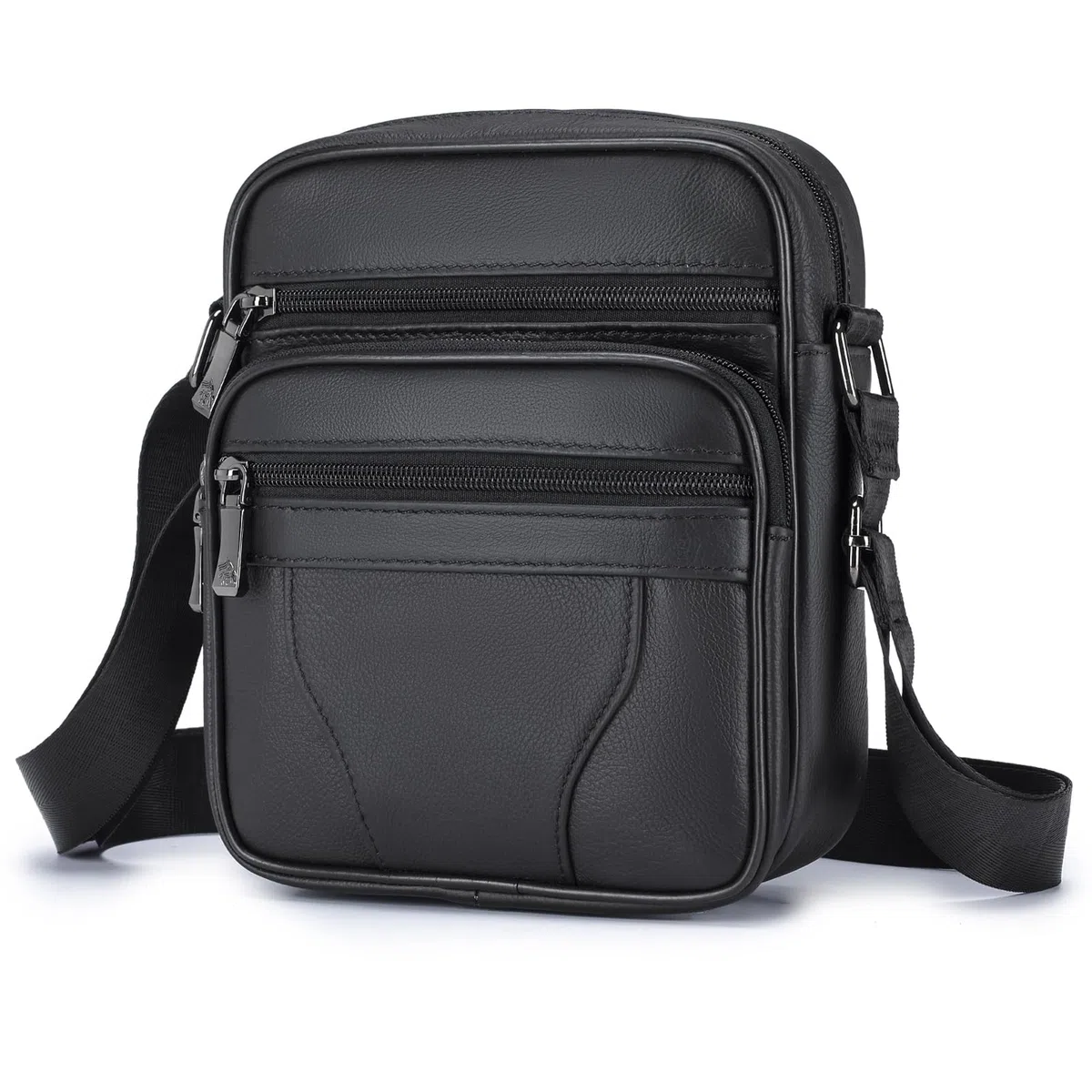 SPAHER Sacoche en Cuir Homme - Sac Bandoulière Porté Epaule Travers pour Affaires et Loisirs