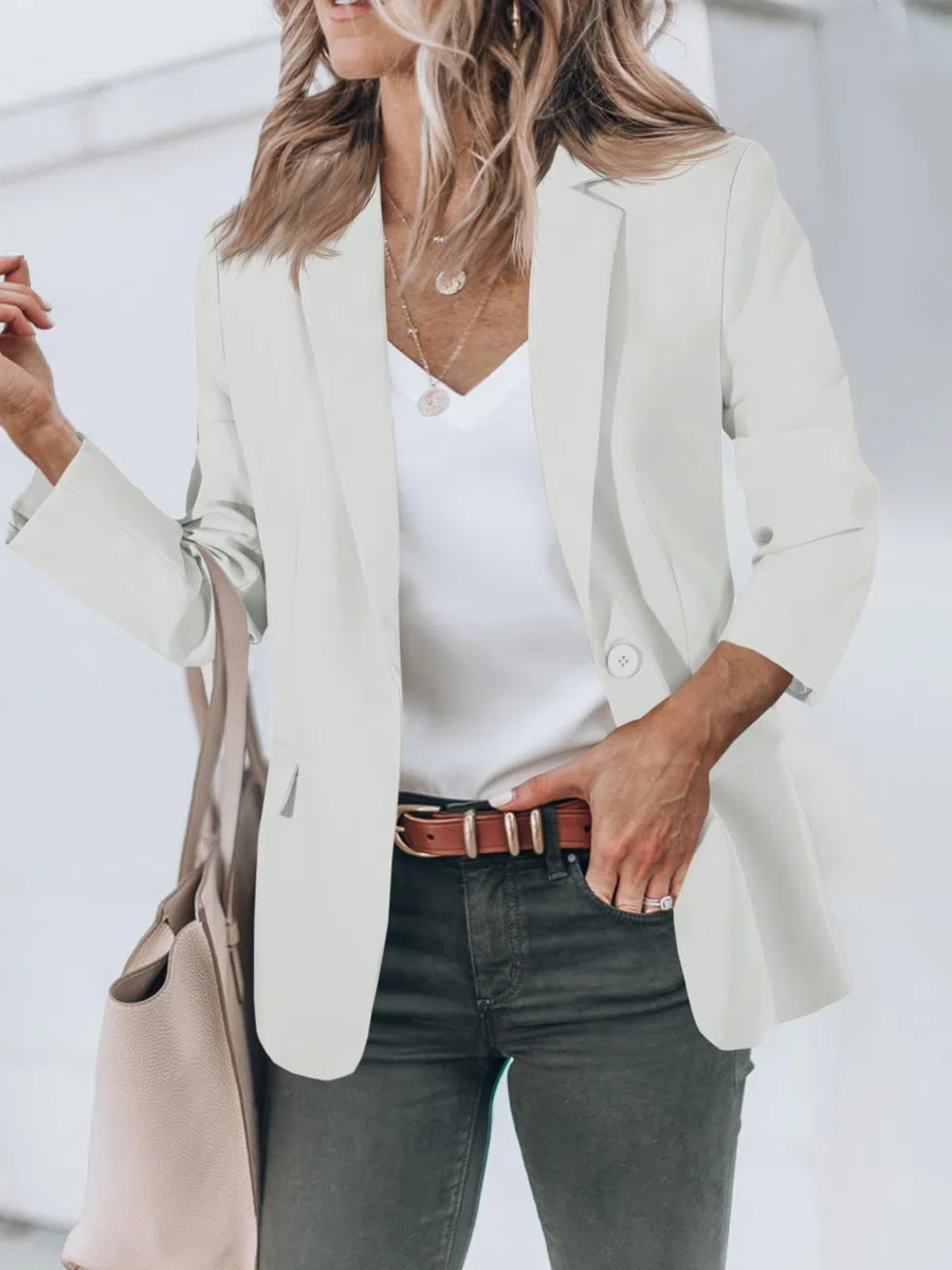 Cicy Bell Femmes Casual Blazers Front Ouvert Manches Longues Vestes De Travail Blazer