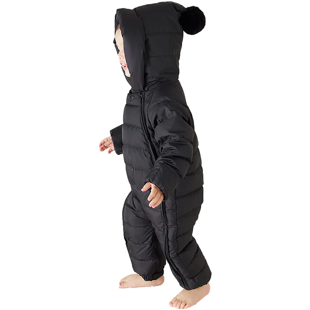 amropi Combinaison de Neige Bébé avec Gants et Chaussons Fille Garçon Manteau à Capuche Jumpsuit pour 3-24 Mois