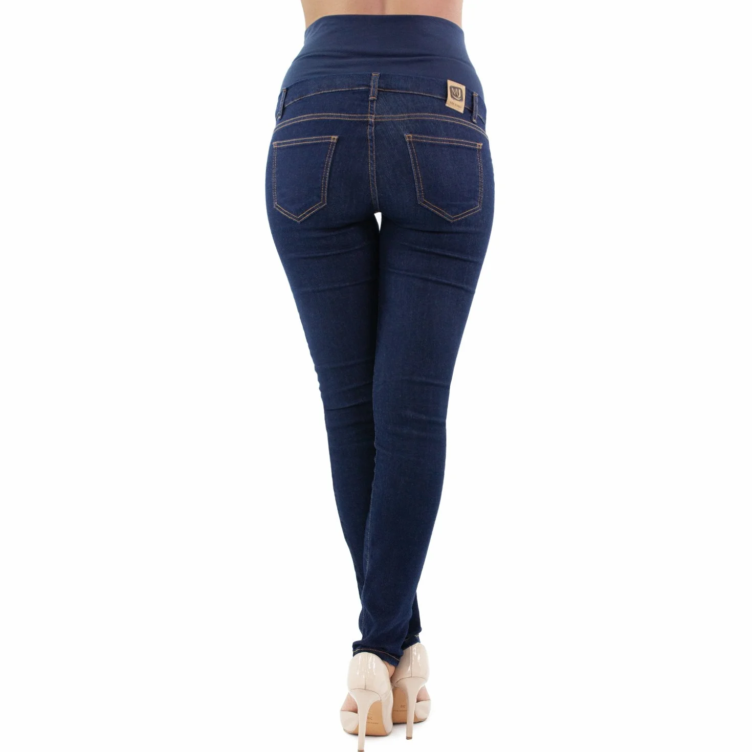 Milano - Jean Grossesse et Femme Enceinte, Coupe Slim Bandeau Haut Stretch et Confortable - Idèal Tout au Long de Votre Maternité
