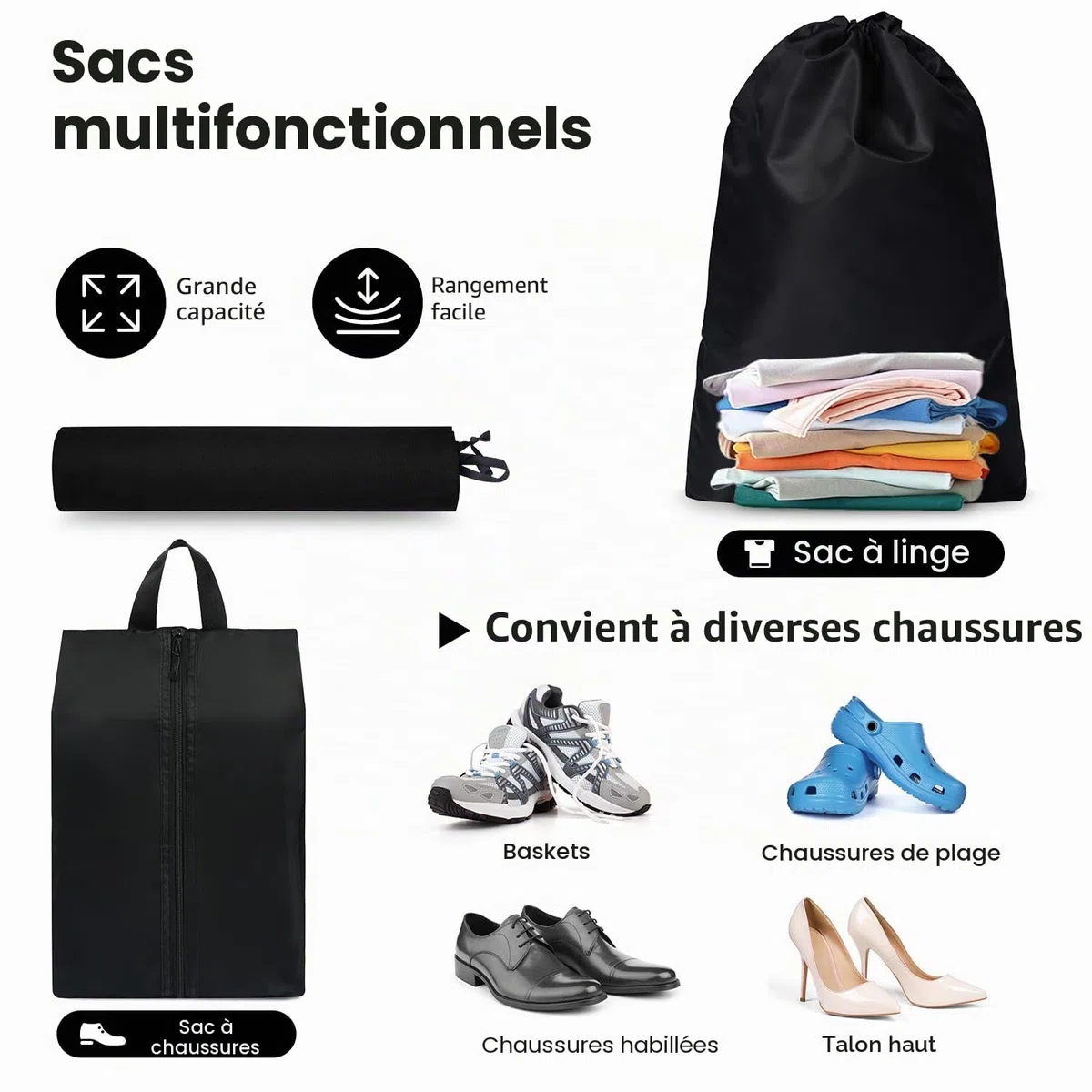 Cubes de rangement pour valise, lot de 10, organiseurs de bagages légers, cubes de rangement pour accessoires de voyage
