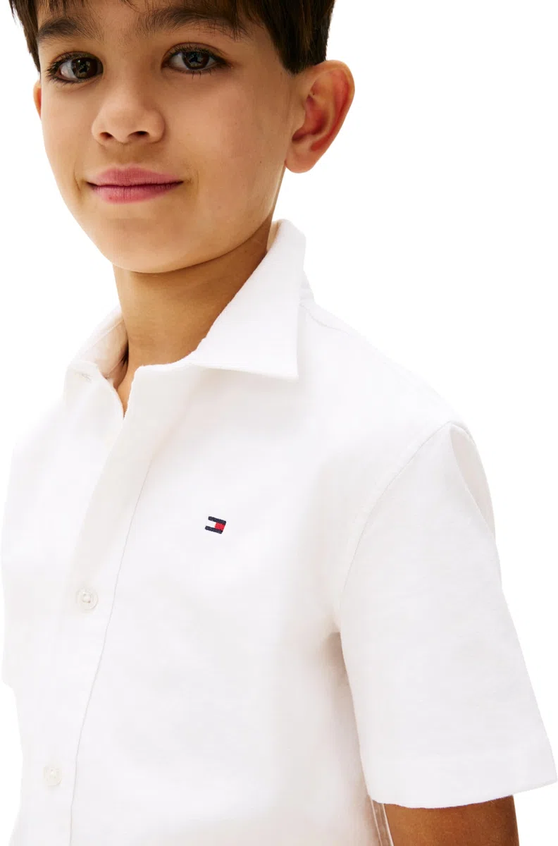 Tommy Hilfiger Stretch Oxford Shirt SS Kb0kb09554 Chemises Garçon (Lot de 1)