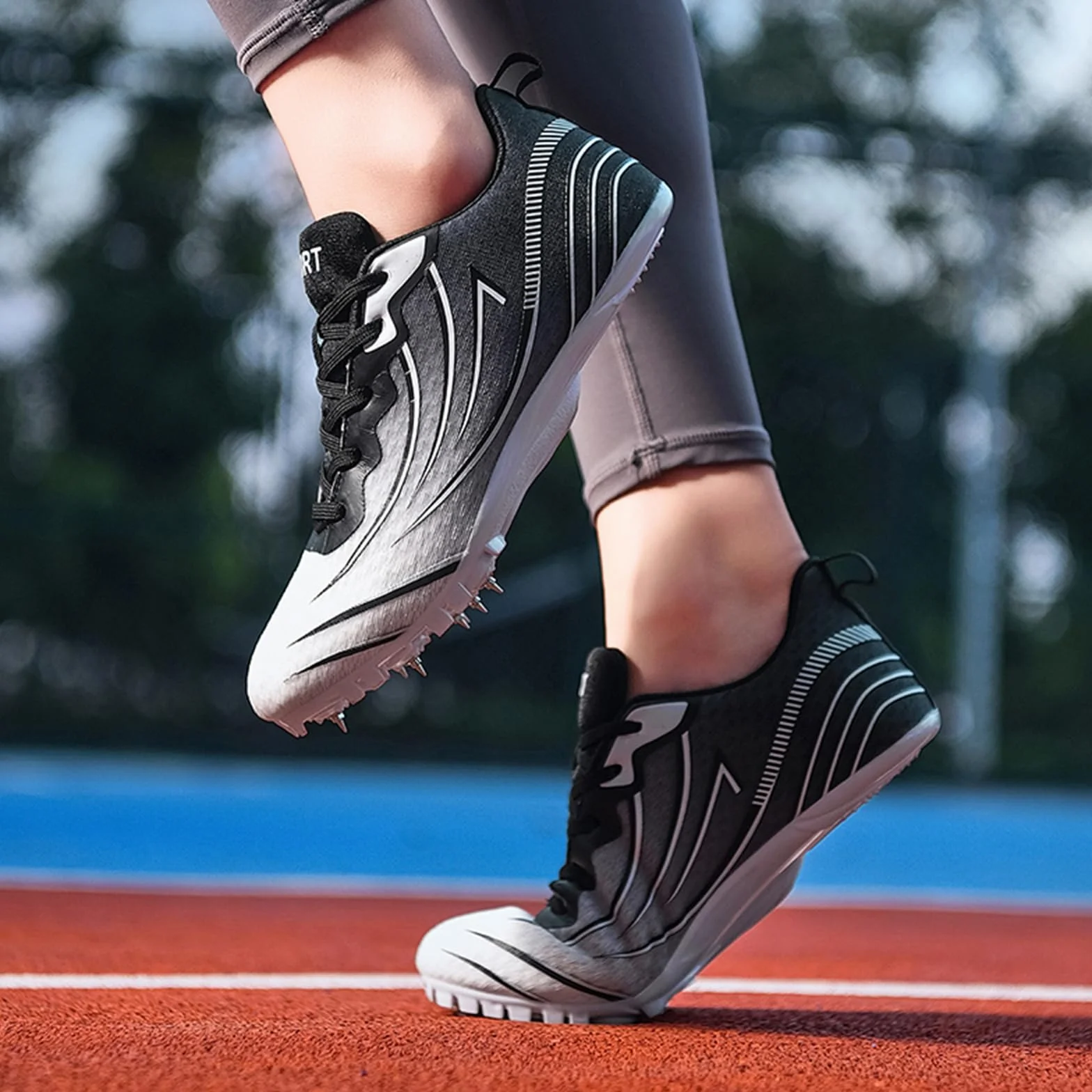Chaussures D'athlétisme Femmes Chaussures De Course À Pointes Chaussures De Saut Respirantes pour Enfants