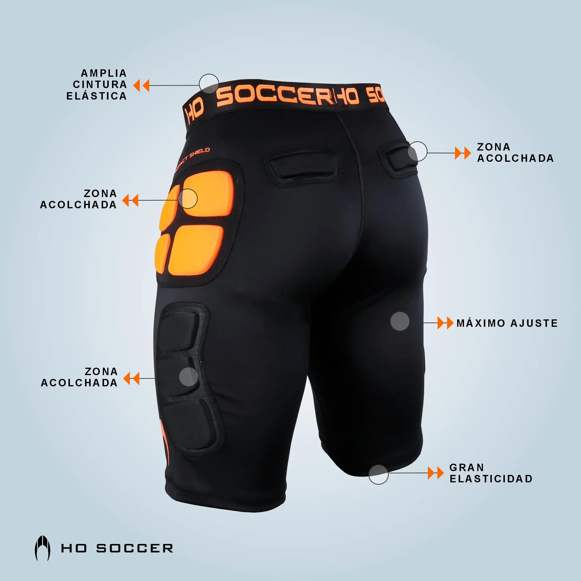 Ho Soccer Short Impact Shield SR - Short de Gardien de But - Short Gardien de But - Mixte