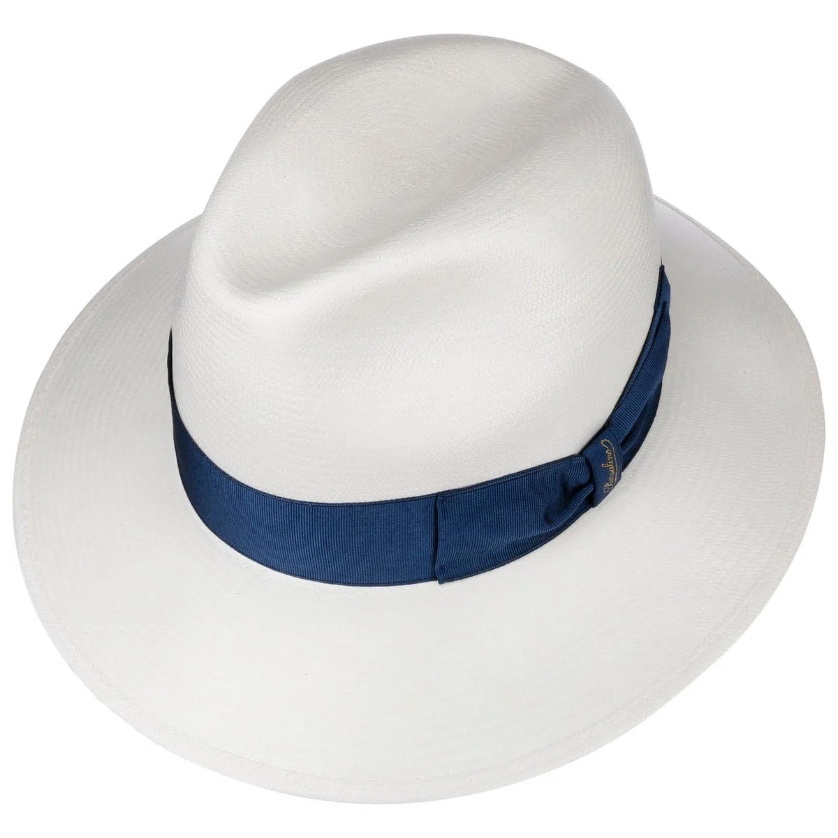 Borsalino Chapeau Panama Big Brim Femme/Homme - Made in Italy Paille de Bogart avec Ruban Gros Grain, Grain Printemps-ete Ete