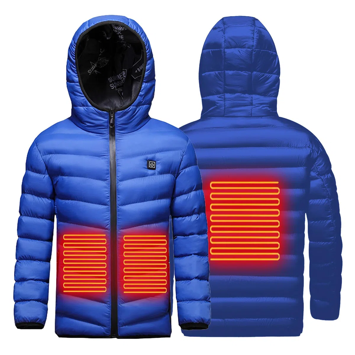 Veste Chauffant Electrique Enfant-avec Batterie Garçons Filles Manteau Doudoune Chauffante Lavable Léger avec Plusieurs Zones de Chauffage pour Thanksgiving Noël Manteau Doudoune Chauffant Enfant