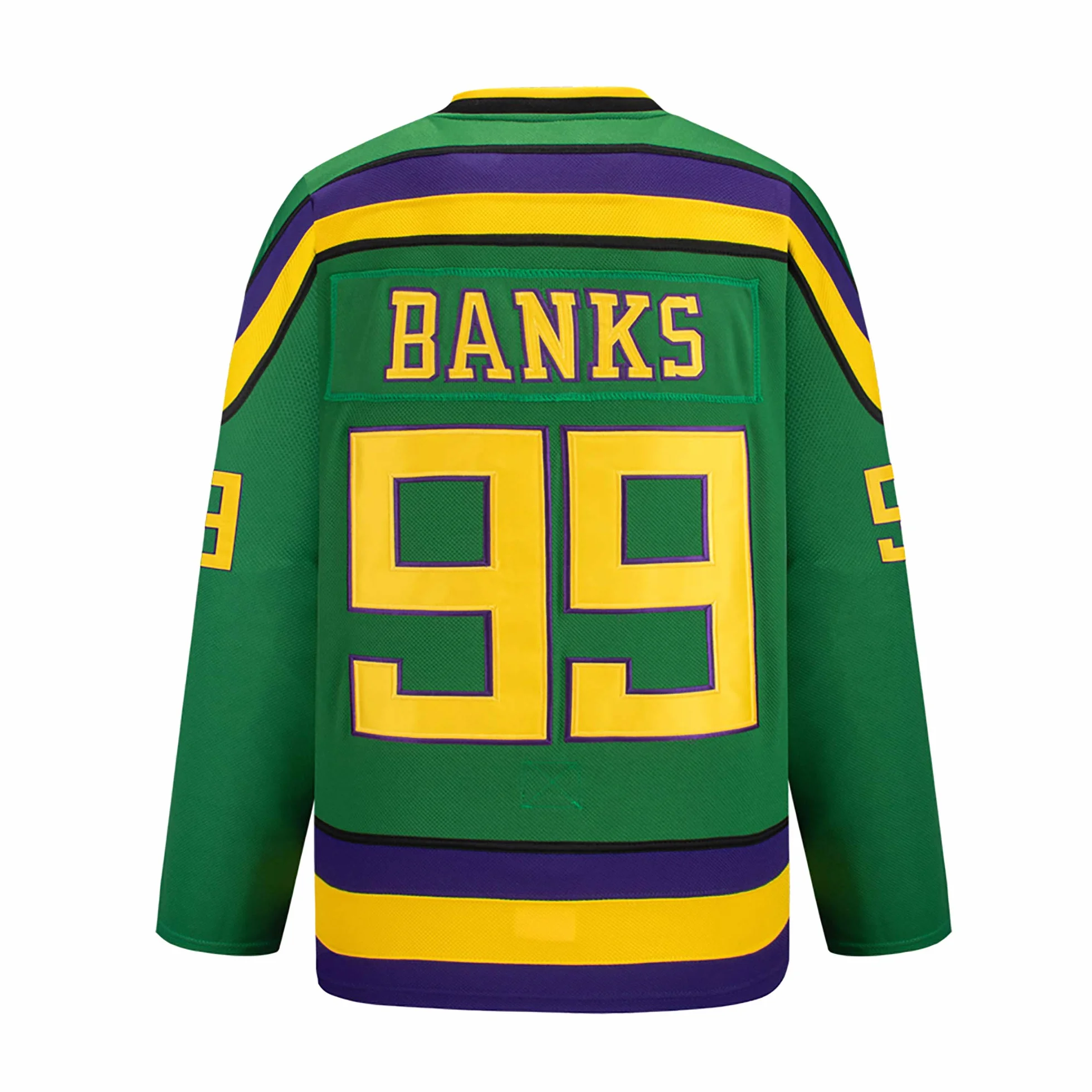 Adam Banks #99 Mighty Ducks Film Hockey Maillot Jerseys sur Glace NHL pour Homme Vêtements Sweatshirts Respirant T-Shirt,L