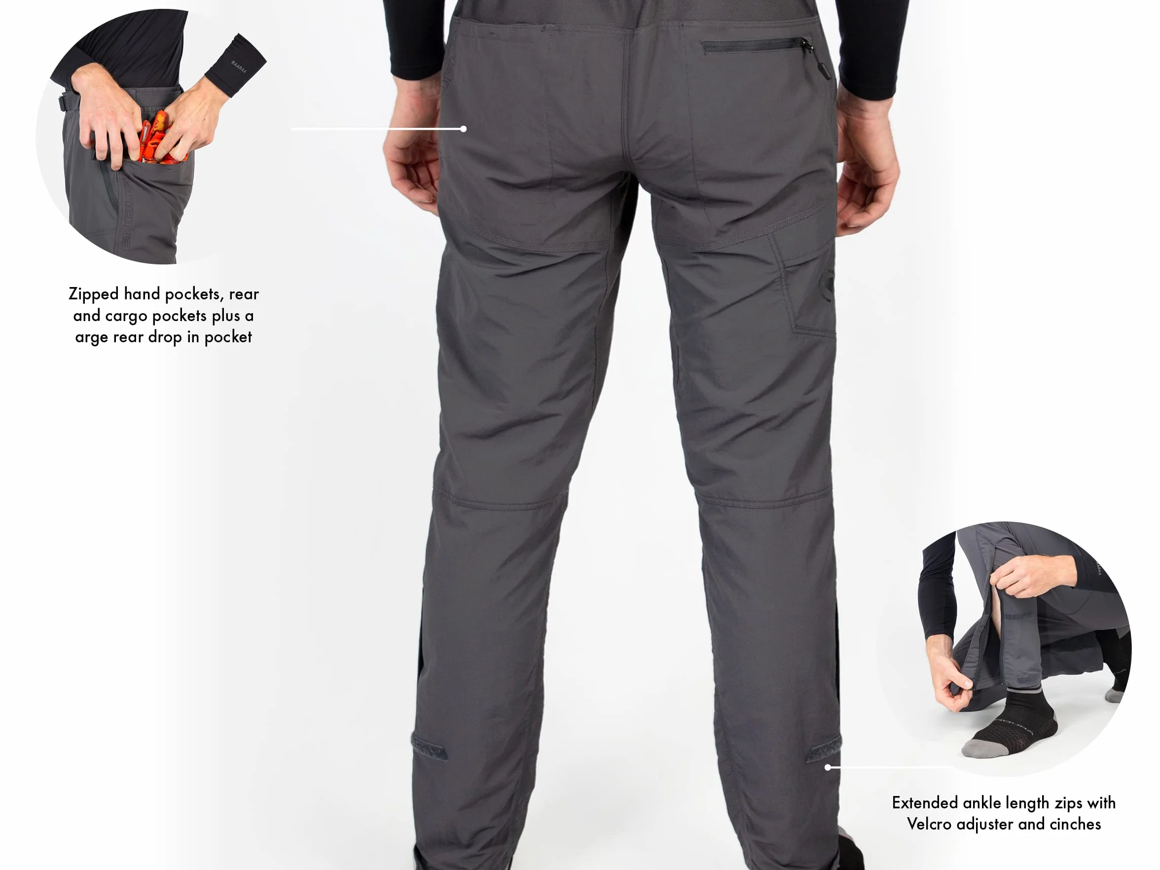 Endura Homme Hummvee Cycling Trouser II | Clickfast Compatible | Mountain Bike Trousers | MTB | Trail | Commute | City Pantalon