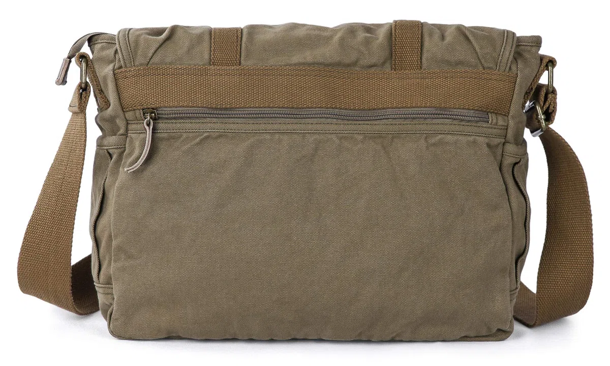 GOOTIUM Sac messager en toile vintage style bohème effiloché