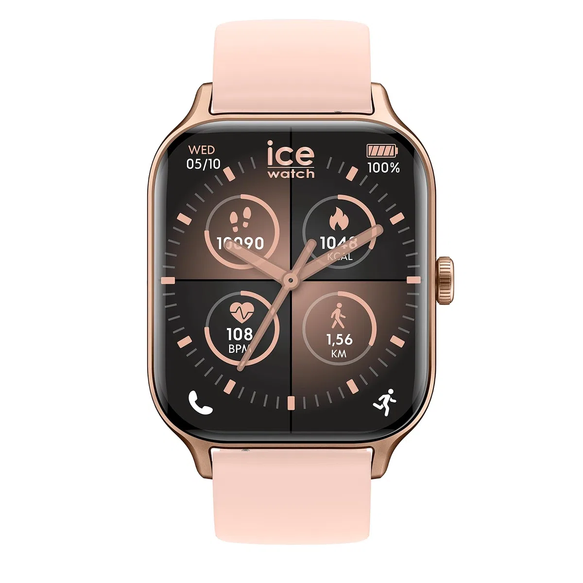 ICE-WATCH - Ice fit RT 3.0 Rose-Gold Nude - Montre connectée de Sport Rose-Gold pour Femme avec Bracelet en Silicone - 025278 (1,75 Pouces)