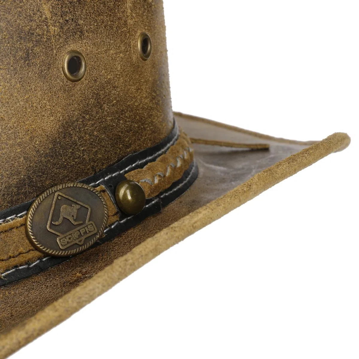 SCIPPIS Chapeau en Cuir Irving