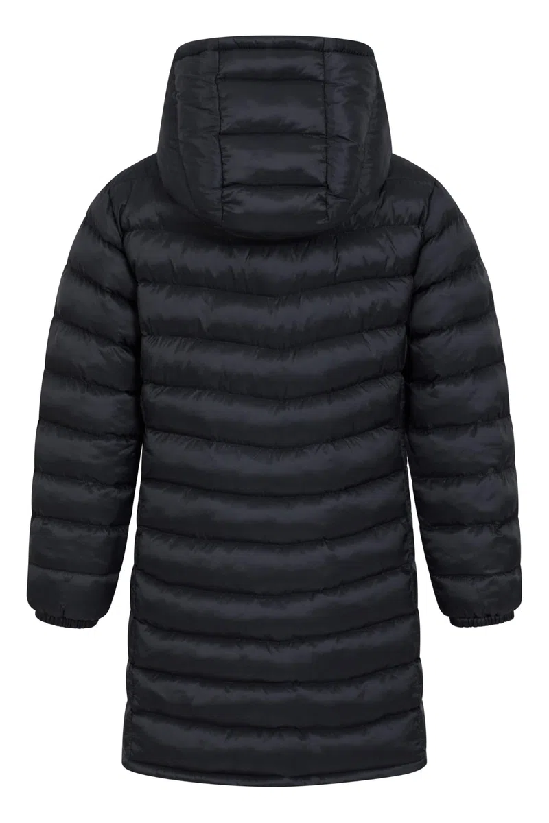 Mountain Warehouse Doudoune rembourrée Longue Florence pour Enfant - Capuche, Manteau léger, Doux, Chaud et isolé - pour Voyage et activités extérieures en Hiver
