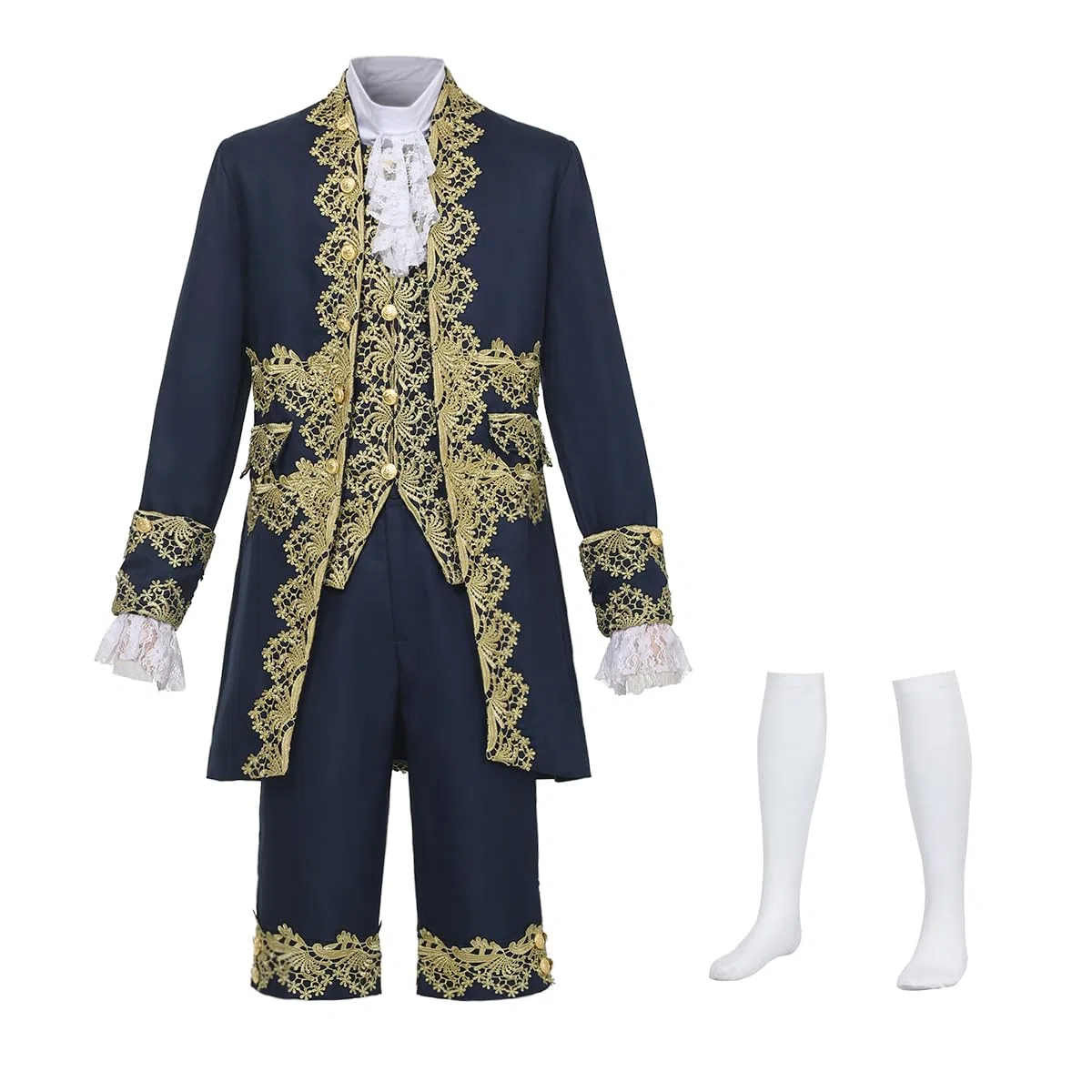 FAD-4U Costume Médiéval Manteau Victorien pour Homme Style Rococo Steampunk Gothique Prince Manteau Costume Mariage invités Makeup Party