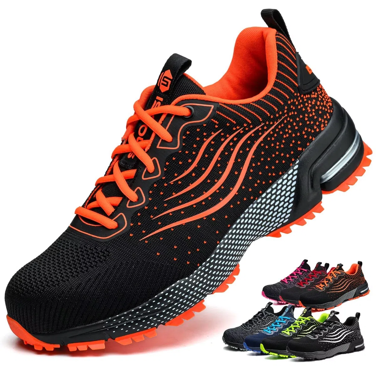 ISOOUS Chaussures de Sécurité Homme Legere Chaussures de Travail Femme Respirante Embout Acier Protection Baskets de Sécurité Confortable