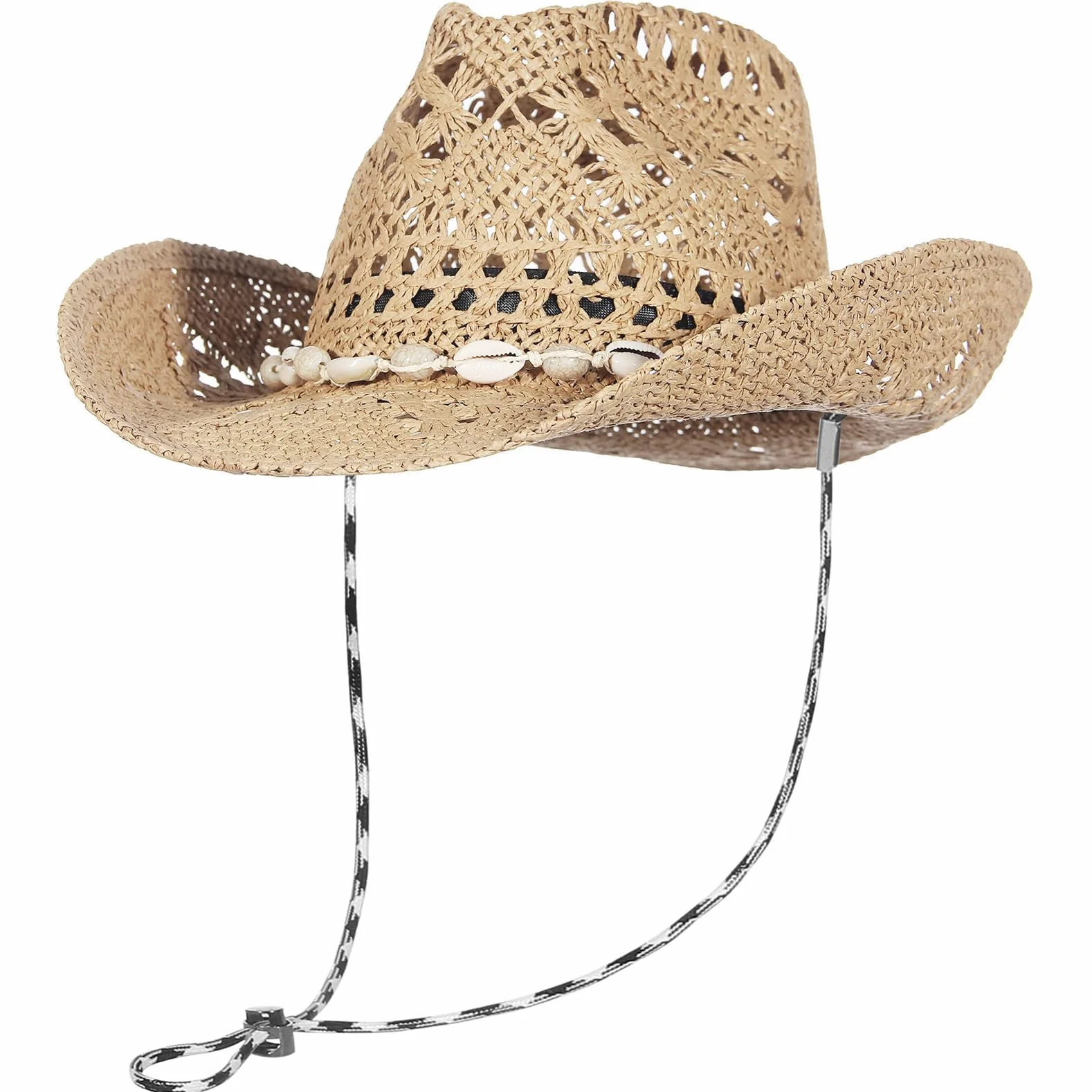 GEMVIE Chapeau de Cowboy Occidental tissé à la Main à Large Bord en Paille Panama pour Homme et Femme Chapeau de Plage bohème