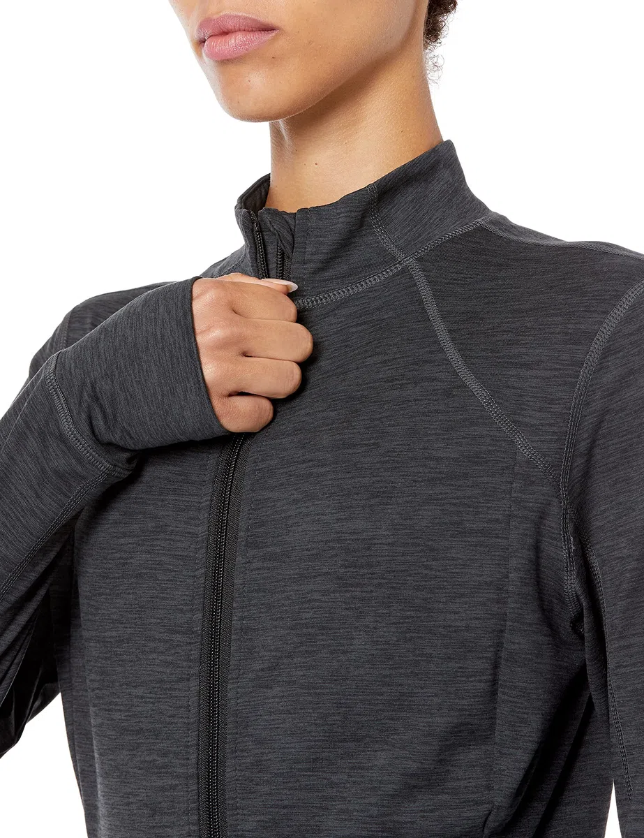 Amazon Essentials Veste Entièrement Zippée en Tissu Brossé Tech Stretch - Couleurs abandonnées Femme