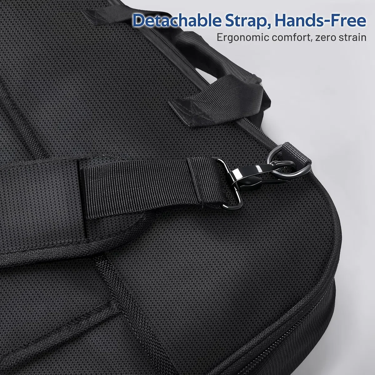 MISSLO Housse de sac de voyage pour homme avec bandoulière, 106,7 cm, imperméable, sac à vêtements 2 en 1 avec poches pour ordinateur portable, housse de vêtements à suspendre pour voyage d'affaires