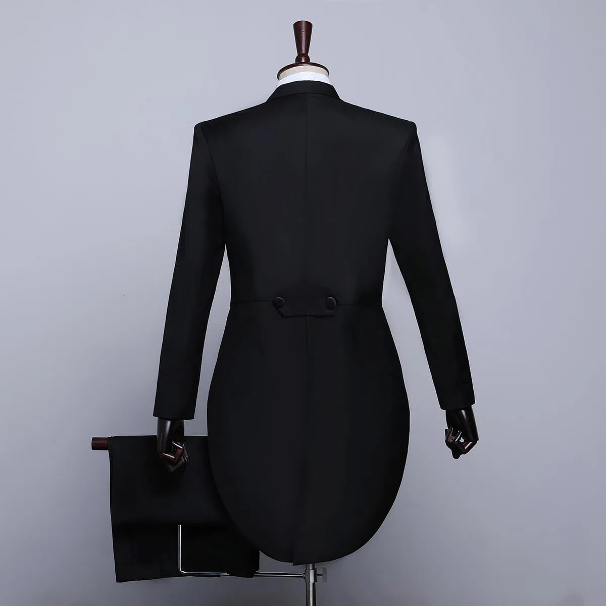 Costume de smoking pour homme - Coupe ajustée - Manteau à queue d'hirondelle - Costume de magicien pour adulte - Costume de magicien - Queue d'hirondelle